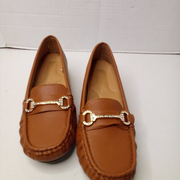 Comfort By Alexis Bendel Loafers Women 8.5 Faux Leather Brown - Picture 4 of 13